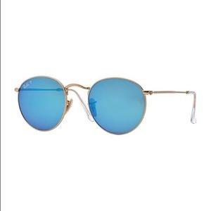 Ray-Ban Round Blue Reflective Lenses